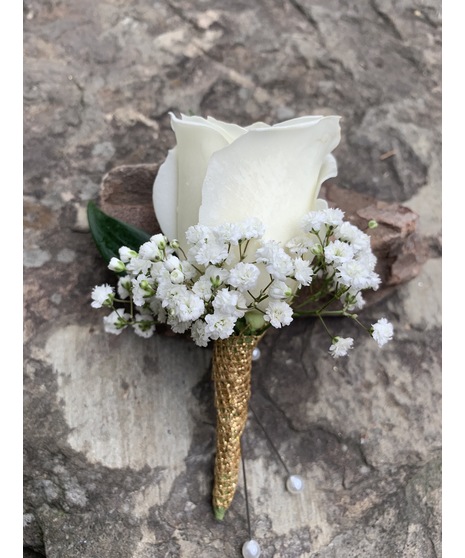 Gold Shimmer Boutonniere