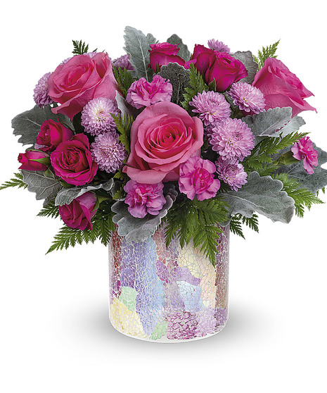 bright pink flower arrangement