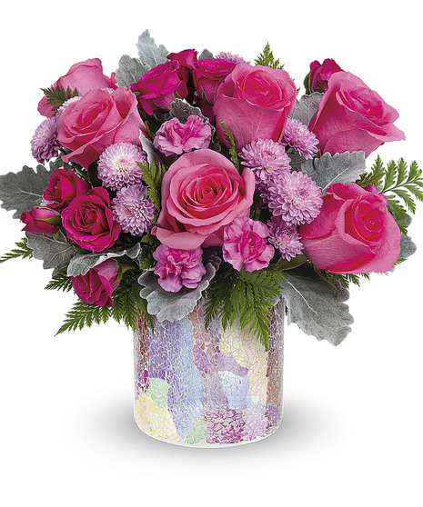 bright pink flower arrangement