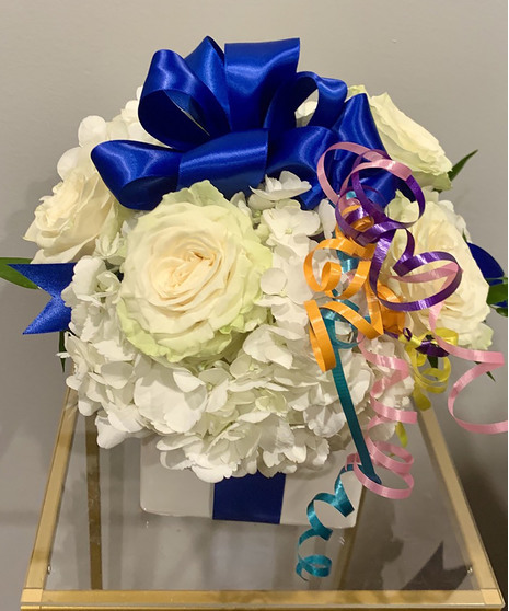 Blue and Gold Centerpieces 