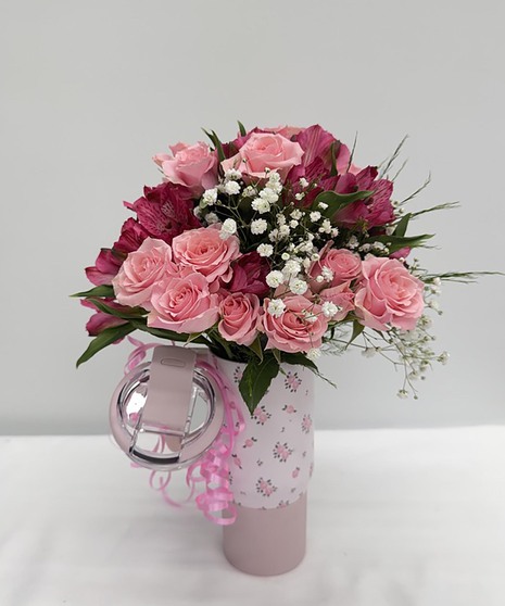 Blushing Blooms Keepsake Bouquet